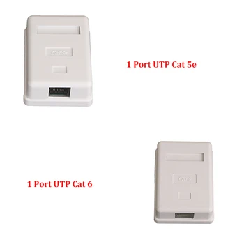 

50 Pieces 1 Port UTP Cat 5e/Cat 6 Network Surface mounted Box,data Box,information box Fluke Passed for network Cables,Plug