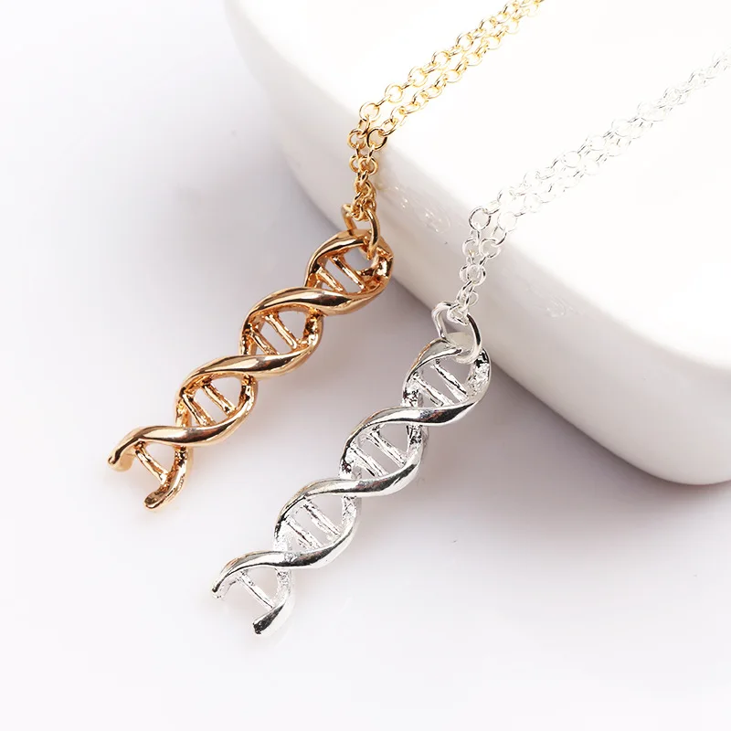 

New Arrival Creative Science Jewelry DNA Necklace Biology Jewelry Molecule Necklace Accessories for Women Men Party Jewelry