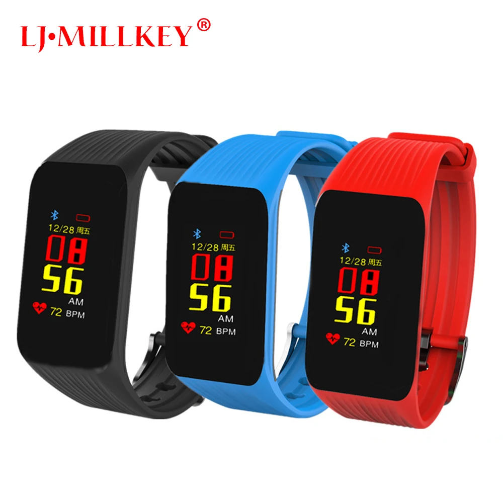 Fitness Tracker Smart Bracelet Real-time Heart Rate Monitor Smart Watch Activity Tracker for sport iOS Android