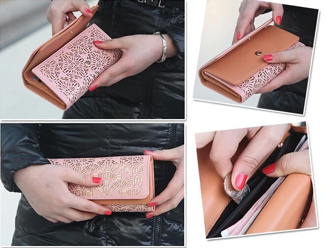 Роскошный кожаный кошелек, бумажник Женский известного бренда держателей карт карман для сотового телефона подарки для Для женщин сцепление с денежной сумкой