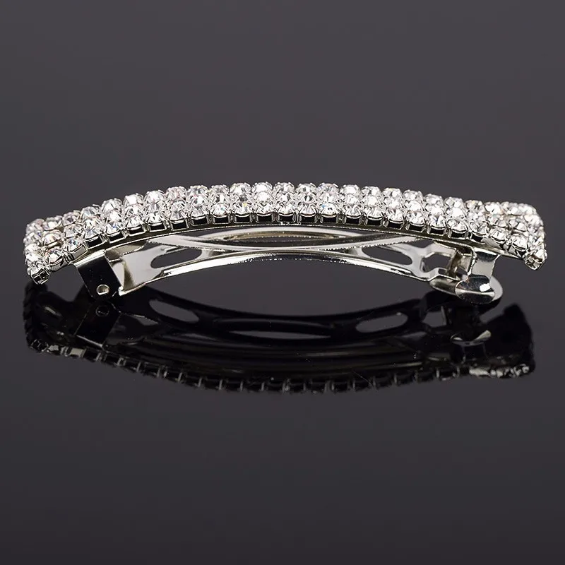 

Ponytail Decoration Three Drainage Drill Women's Hairpin Headgear Clip Top Clip Hairpin Ponytail Hairpin Classic Spring Clip