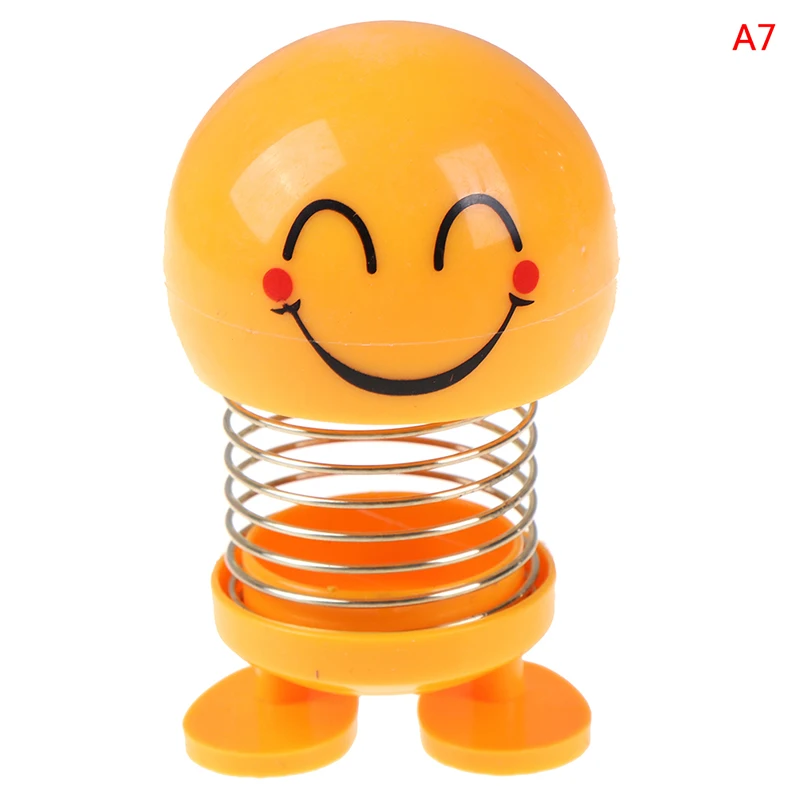 Cute Smile Expression Pack Spring Shaking Head Doll Car Interior Shaking Sound Explosion Section Villain Toy Store Toys For Boy - Цвет: 7