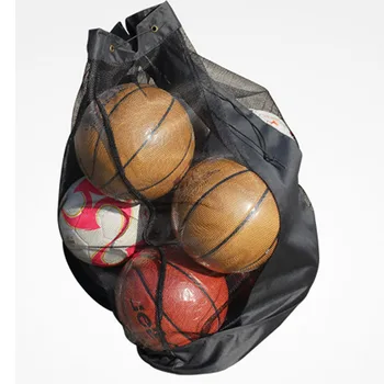 

Football Storage Bag Outdoor Waterproof Sports Mesh Drawstring Soccer Large Carrying Bag Net Shoulder Ball Bag Tote Storage Sack