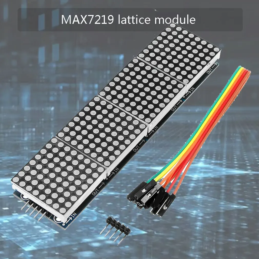 Max7219 точечный матричный модуль управления s Mcu модуль 4 в одном дисплее отправить 5P линия максимальное управление матричный модуль