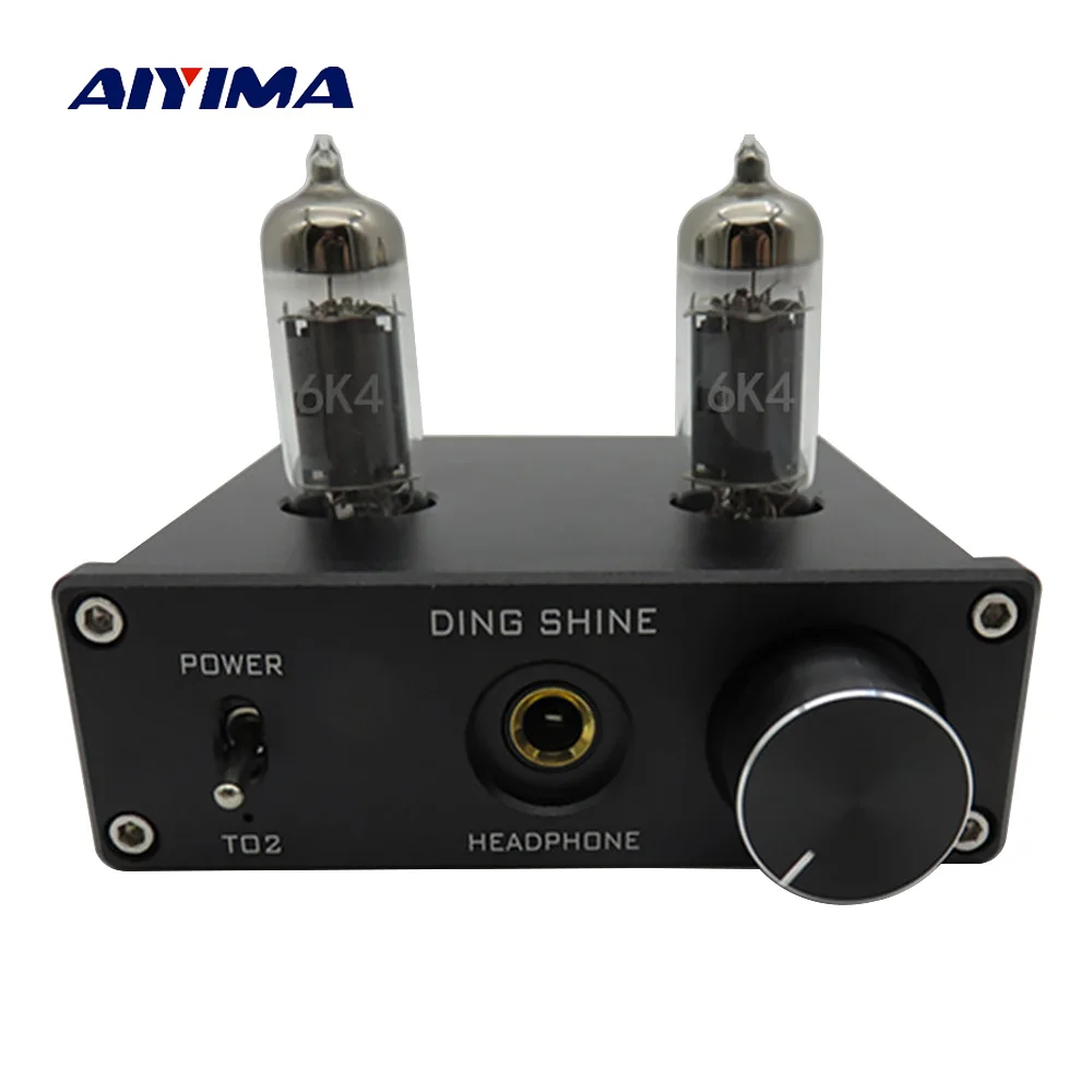 

Aiyima DC12V Bile Preamp Pre-Amp Tube Amplifier HIFI 6J1 6K4 Tube Bile Buffer Tone Board Preamplifier Headset Amplifier Output