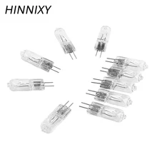 Hinnixy 10 шт./лот 220 В 35 Вт 50 Вт галогенная G4 лампа накаливания с регулируемой яркостью прозрачная стеклянная лампа для люстры каждая лампа с внутренней коробкой