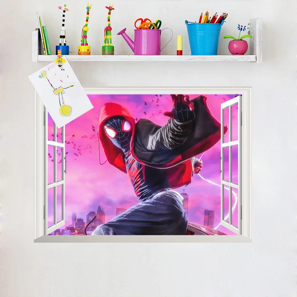 Дисней может удалить 3D стерео Стикеры-пауки окна креативная гостиная спальня в детском саду Детская комната украшения стикер