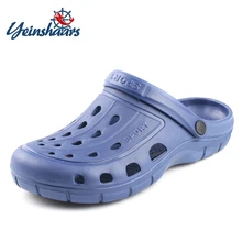 YEINSHAARS/мужские сандалии; коллекция года; пляжные летние сандалии на деревянной подошве; Eva; легкие дышащие повседневные мужские туфли для сада