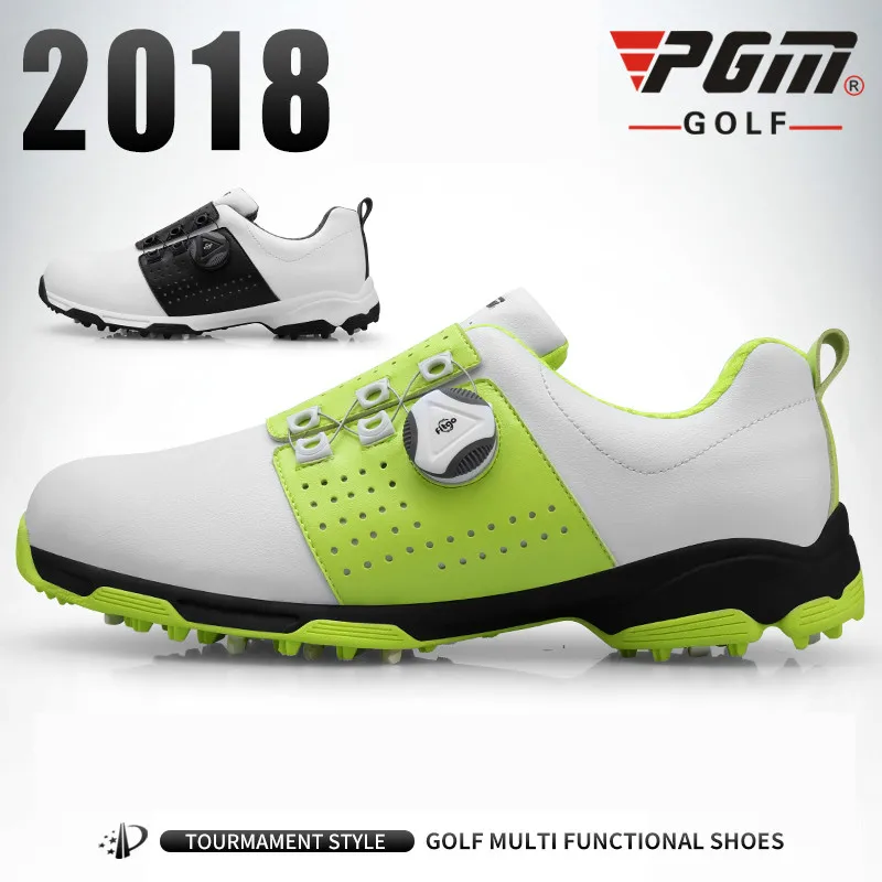 2018 جديد PGM حذاء جولف الرجال للماء تنفس عدم الانزلاق أحذية أربطة الحذاء أحذية رياضية مسنبل أحذية