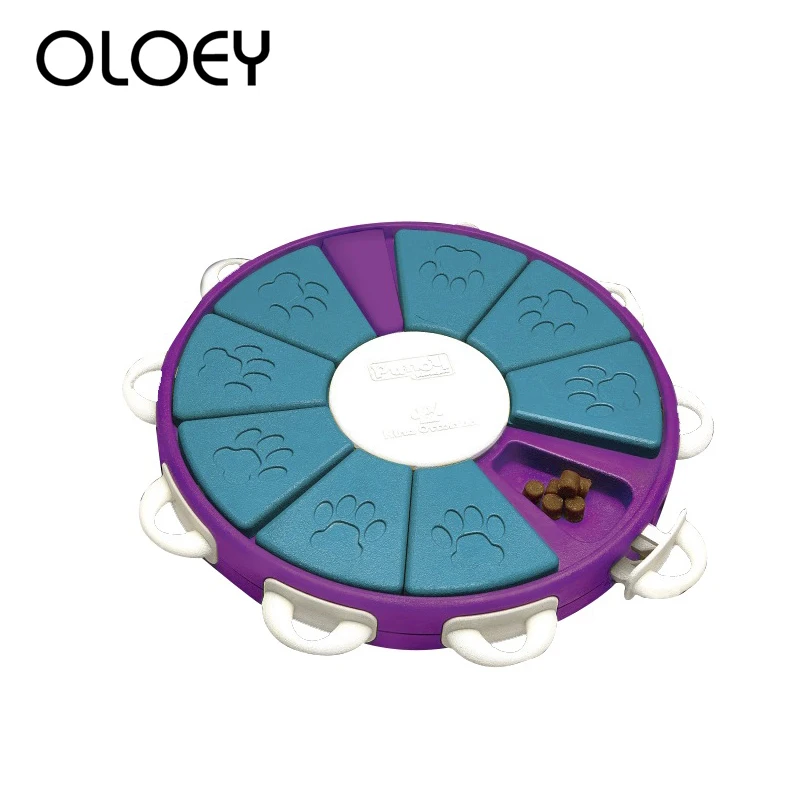 

Interactive Dog Feeding Toys for Pet Slow Feeder Anti Choke Anti-Gulping Durable ABS Healthy Food Dish Bowl Training Dogs Eating