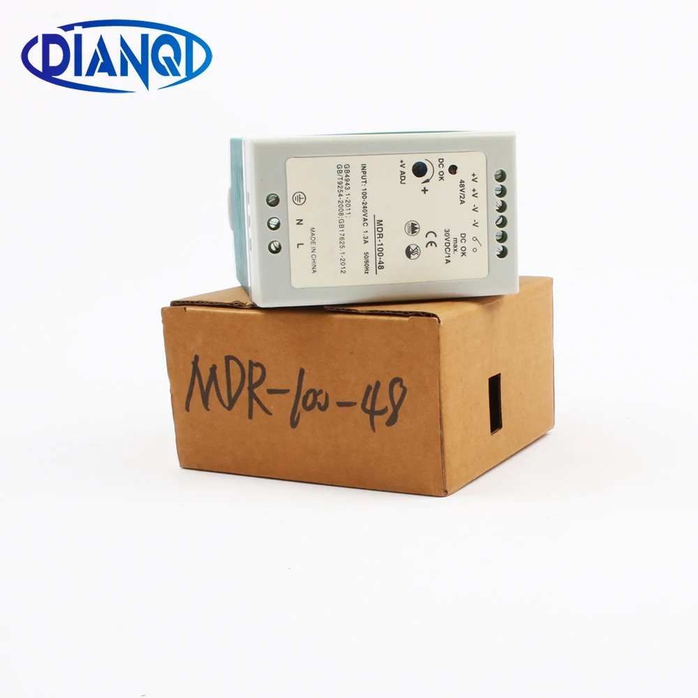

Mini switching power supply MDR-100 2A 48V 100W Din Rail power supply ac-dc driver voltage regulator power suply 110V 220V