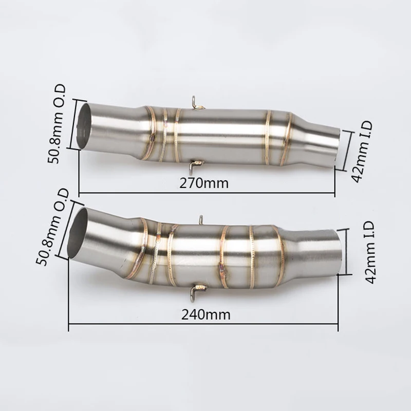51 мм мотоциклетная средняя секция из нержавеющей стали выхлопная труба Соединительная труба для 10-14 Kawasaki Z1000