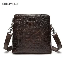 CHISPAULO Real Genuine leather men bag Brand New Fashion Brand Designer Handbags shoulder belt messenger bag Vintage Casual T684