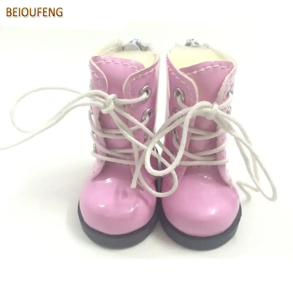 BEIOUFENG زوج واحد 1/6 BJD دمية أحذية للنسيج دمى ، السببية رياضية أحذية 5 CM بو الجلود دمية الأحذية للدمى اكسسوارات