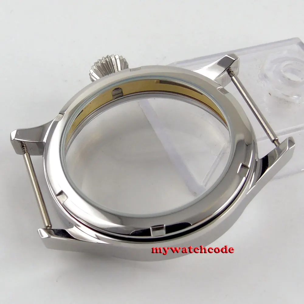 Polisehd 43 мм стерильные часы крышка из сапфирового стекла fit eat 6498 6497 движение