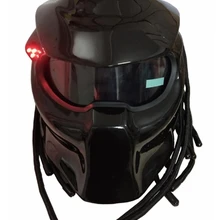 Матовый черный/яркий черный шлем "хищник" маска стекловолокно мото rcycle Железный человек шлем полное лицо Мото шлем