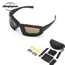 Polarized Military Tactical Glasses Shooting Airsoft Goggles Sunglasses Paintball Hiking Military Hunting Eyewear 4 Lens