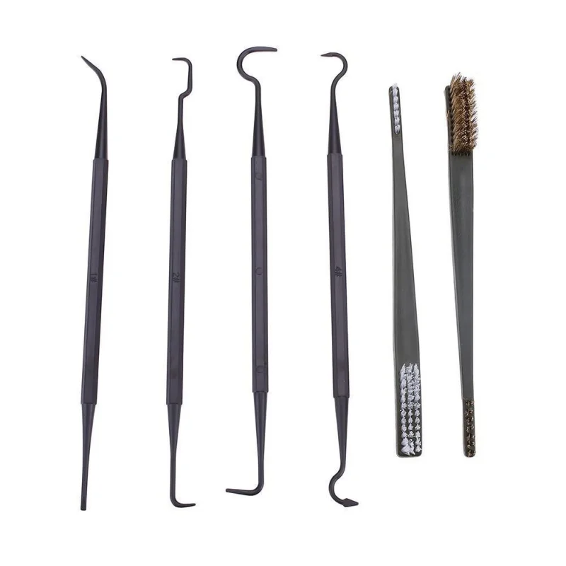 

Outdoor Tactical Rifle Gun Cleaning Needles Hooks Brush Nylon Hunting Cleaner Tool Kit 6Pcs/set