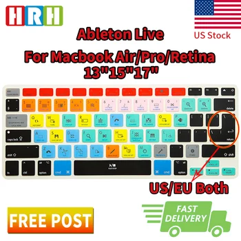 

HRH Ableton Live Functional Shortcuts Hotkeys Silicone Keyboard Cover Skin Protector For Macbook Air Pro Retina 13"15" 17"