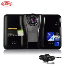Udrive 7 дюймов GPS Навигации Android DVR Заднего Вида Двойная Камера 16 Г Радар-Детектор Allwinner A33 Quad Core Wi-Fi Тире Камеры, GPS