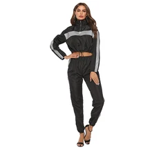 Новинка, Женская Светоотражающая куртка с эластичным шнурком, комплект для бега, спорта на открытом воздухе, пальто с длинным рукавом, спортивный стиль для ночного клуба