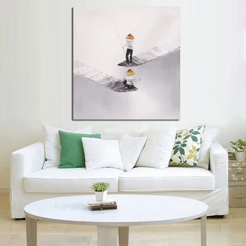 

Hand painted Wall Pictures Abstract Ferryman Art Oil Painting On Canvas Wall Stickers Home Decor Oil Paintings no framed