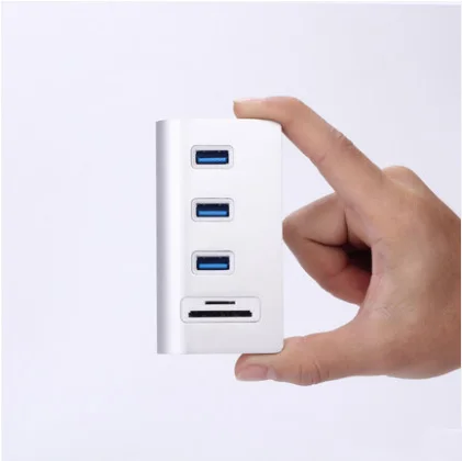 Мульти USB концентратор 3 0 порта + кардридер портативный комбо высокоскоростной
