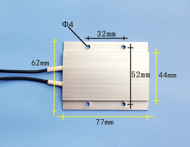 AC/DC 24V max 150W алюминиевый PTC термостат нагревательного элемента нагревательная пластина 77x62x6mm