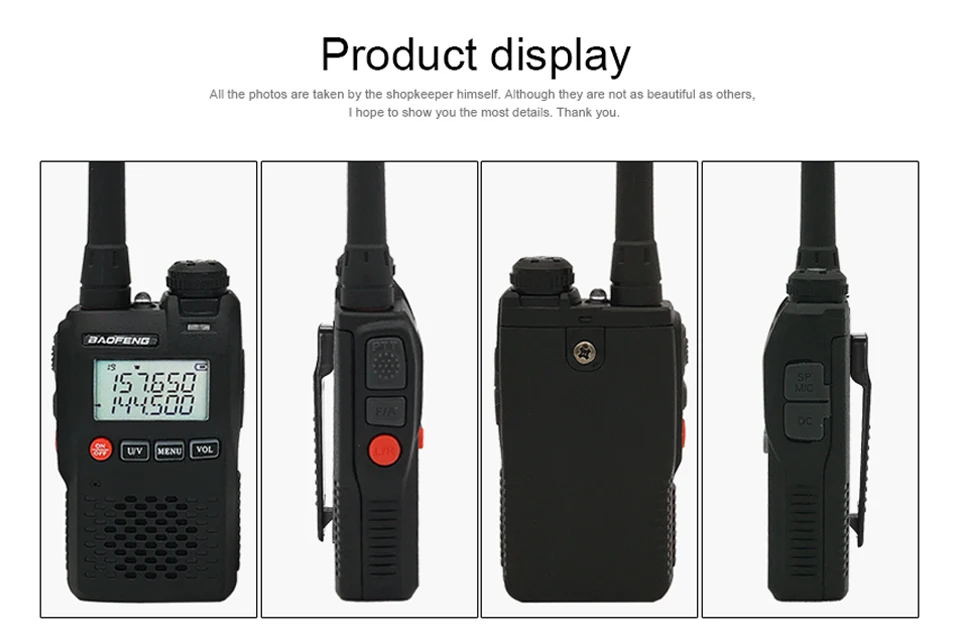 Baofeng Лучшая цена UV-3R мини иди и болтай Walkie Talkie двухдиапазонный УКВ Портативный UV3R двухстороннее радио Ham коротковолновым приемником УФ 3R