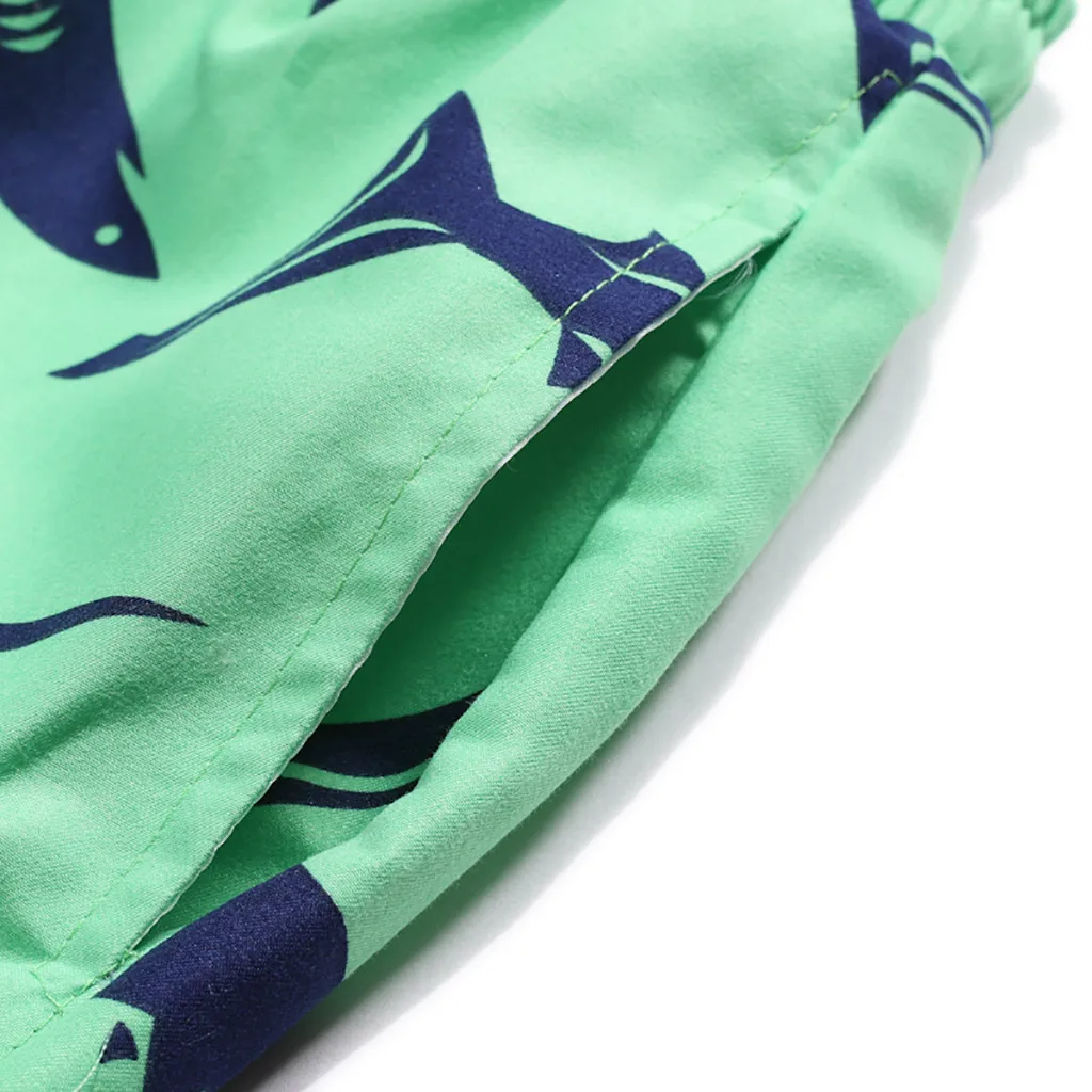 SAGACE мужские пляжные шорты, быстросохнущие пляжные шорты с принтом маленьких акул, повседневные шорты для мужчин