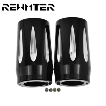 

Fork Boot Slider Shock Absorber Cover Cow Bell CNC Black For Harley Street Road Electra Glide Ultra FLHR FLHT FLHX 2014-17