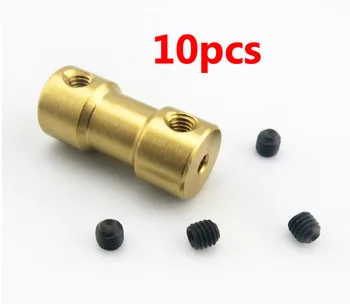 

10pcs Copper Coupling Drive Shaft Connector Motor Couplings 2/2.3/3/4/5mm to 2/3/3.17/4/5/6mm with Screws for RC Boat Car