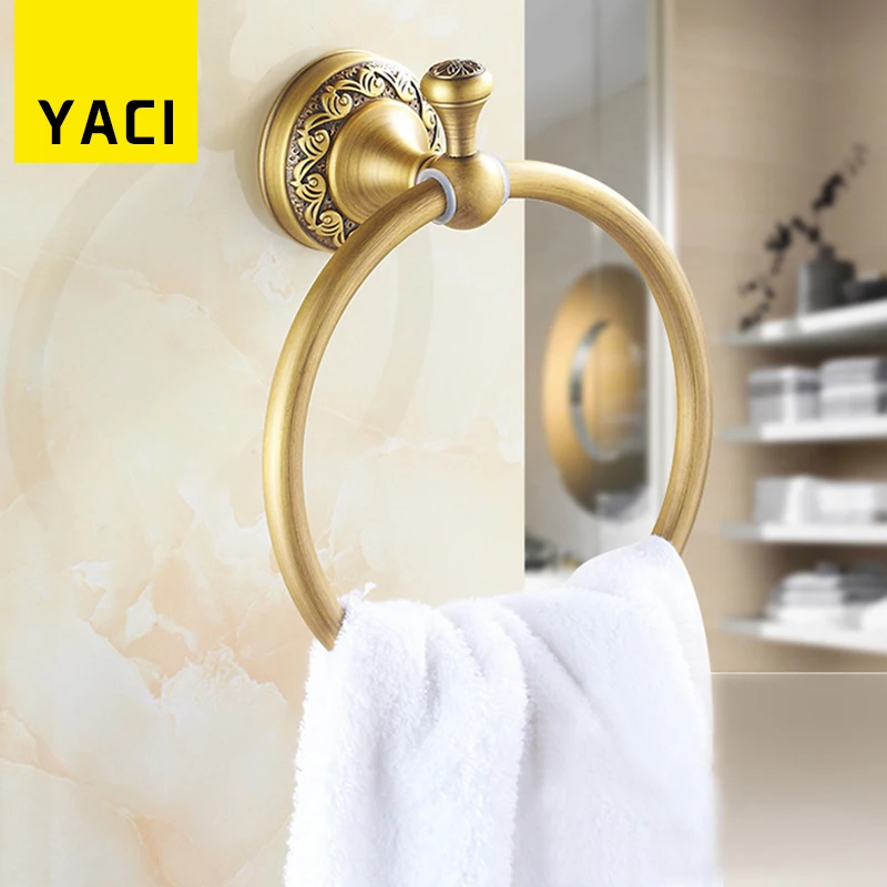 YACI Towel Rings Eurostar Luxury Wall mount Antique Bronze Towel Ring