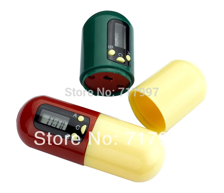 

Mini Portable Timer Pill Case Medicine Reminder Drug Box fit for daily use