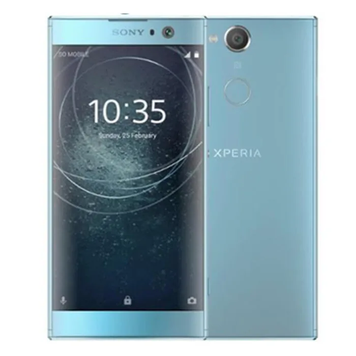 Разблокированный мобильный телефон Sony Xperia XA2, четыре ядра, 5,2 дюймов, 3 ГБ ОЗУ, 32 Гб ПЗУ, камера 23 МП, LTE 1080 P, две sim-карты - Цвет: Синий