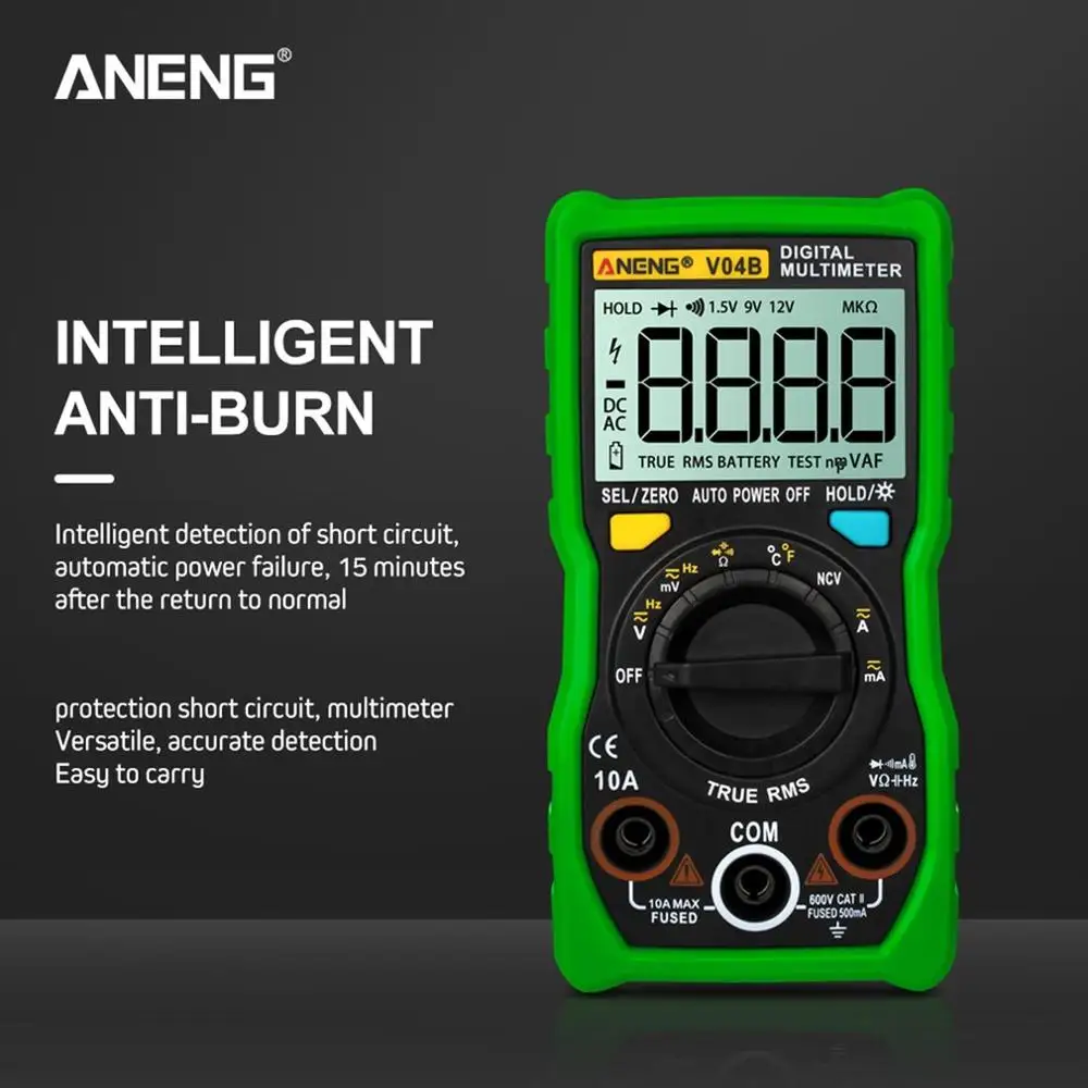 

ANENG V04B true rms digital multimeter tester esr meter multimeter auto power off peakmeter automatic multimetro