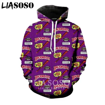 

LIASOSO 2019 Winter New Men Women Fashion Sweatshirt 3D Print Backwoods Hoodie Long Sleeve Hip hop Harajuku Pullover B005-02