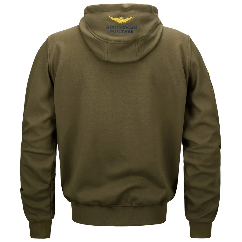 MA1 Bomber Jacket Men 2018 New Men's Hooded Army Military Aeronautica Military Thick Vintage Tactic