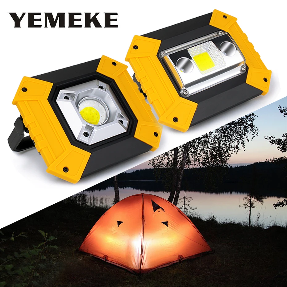 

Led Portable Spotlight Led Work Light Rechargeable USB 18650 Battery Floodlight Searchlight Outdoor Hunting Camping Light