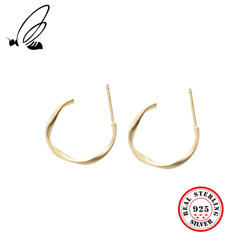 

Fashion Irregular 925 Sterling Silver Open O Shape Big Hoop Earrings For Women Simple Pendant S925 Statement Jewelry Brincos