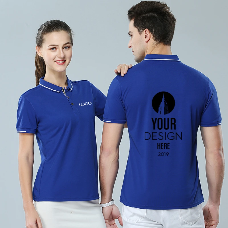 Polo de alta calidad para hombre y mujer, diseño de propia con logotipo impreso de foto, Polos de de Golf para hombre y mujer, algodón grande S 3XL|Camisas