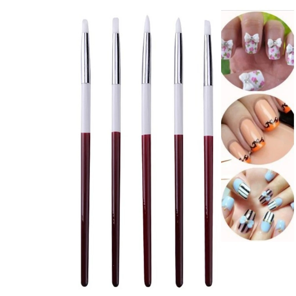 Top Selling Nail art design pen 5 pcs/set colorful marbleizing nail