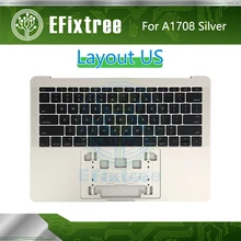 Серебряный A1708 клавиатура с верхней крышке год для Macbook Pro retina 13,3 ''Palmrease английский(США) EMC 3164 978