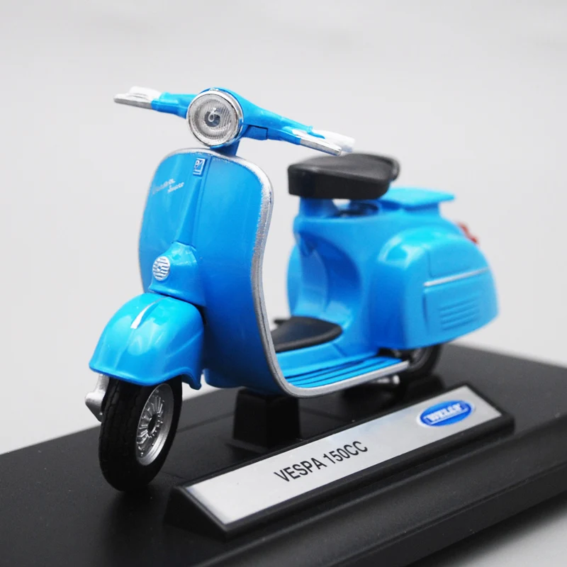 Welly 1:18 Vespa 1970 150CC Мотоцикл Велосипед литья под давлением модель игрушки Новый в коробке