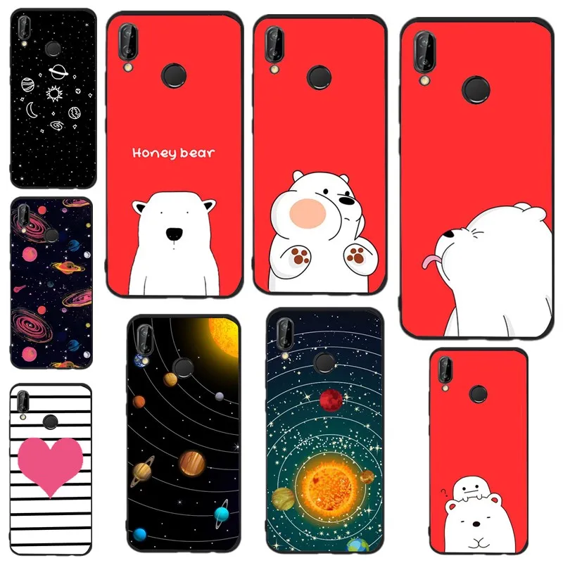 Orbital ball For huawei p9 Lite Mini case Red bear heart Phone p20 lite Y5ii P9 mini Silicone cover |
