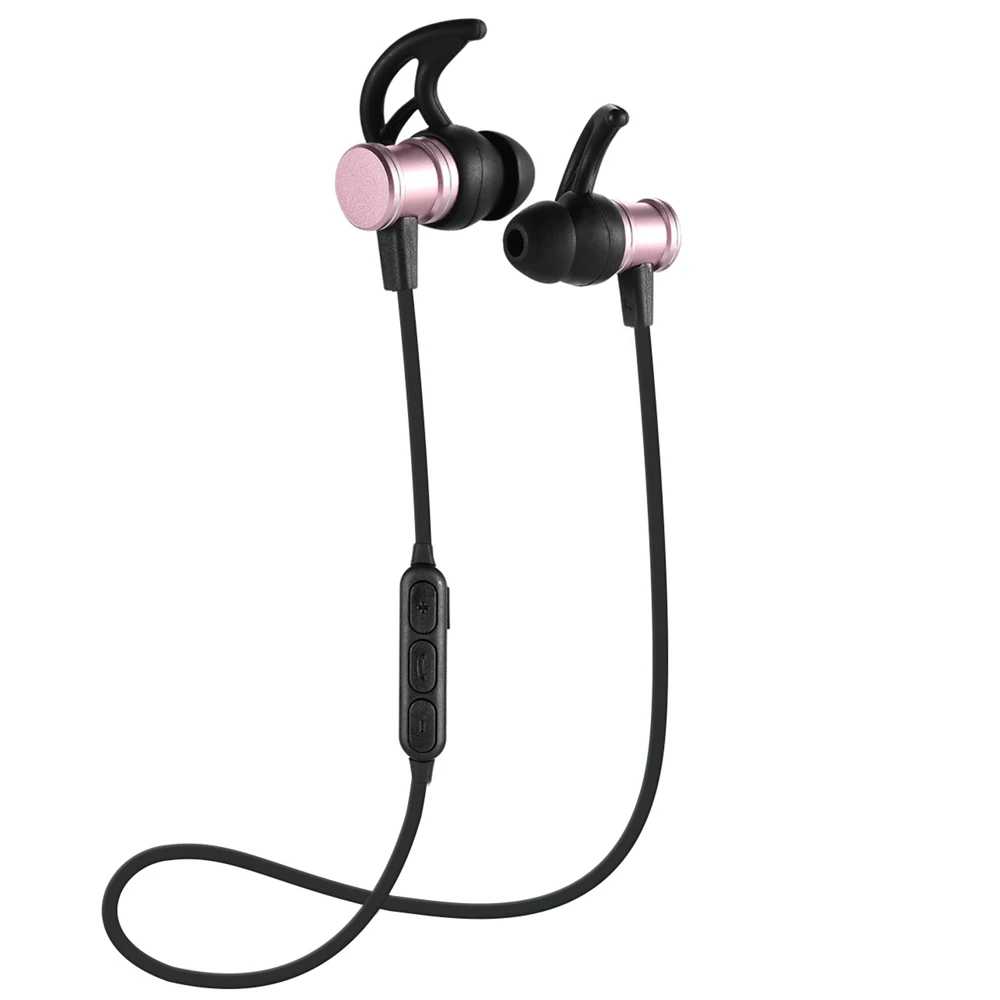 Qijiagu Dalam-Telinga Nirkabel Earphone Headset Magnetik Kontrol Komputer Ponsel Pintar dengan Mikrofon untuk Android iPhone Handphone