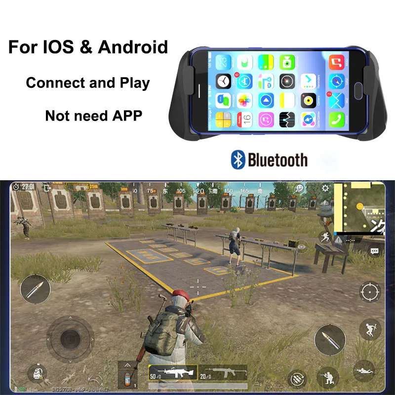 MOCUTE 057 Bluetooth 4.0 Gamepad PUBG Controller PUBG Mobile Triggers Joystick Wireless Joypad For iPhone XS For Android Tablet MOCUTE 057 Bluetooth 4.0 Gamepad PUBG Controller PUBG Mobile Triggers Joystick Wireless Joypad For iPhone XS For Android Tablet