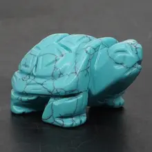 Turtle Tortoise Figurine 2 Blue Turquoise Crystal Carved Statue Crafts Home Decor faux turquoise carved alloy bracelet