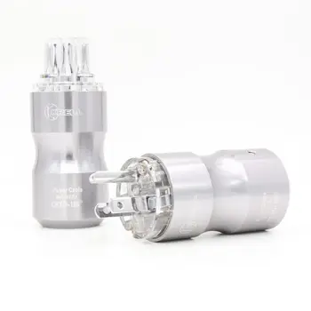 

HI-End Rhodium Plated US Power plug Audio Grade IEC Female Plug Power cord IEC Connector HIFI