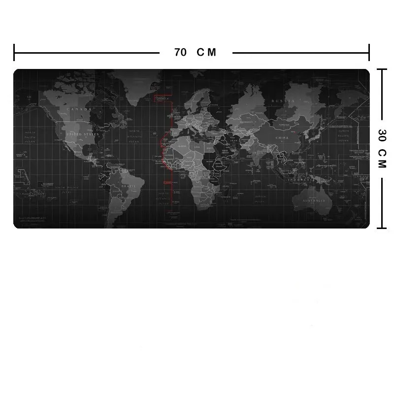 70*30 см Коврик для мыши с картой мира коврик Противоскользящий натуральный каучук